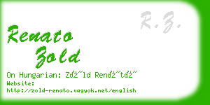 renato zold business card